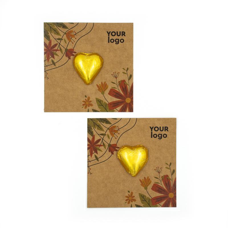 Открытка с логотипом 7,5 г крафт